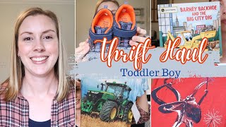 THRIFT HAUL | TODDLER BOY SPRING OUTFITS 2024 | CONSIGNMENT CLOTHES, BOOKS, SHOES, & TOYS