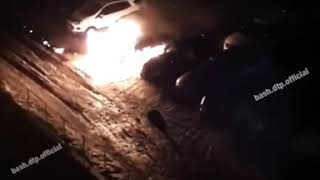 В Уфе подожгли автомобиль бизнесмена