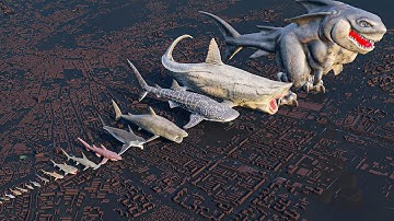 Shark Size Comparison 🦈⚔️ vs Monster Sharks | Real vs Unreal Giants!
