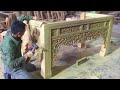 Amazing Unique Wooden Table Making Process // With Intricately CNC Carved Wood Details 4 Legs 12cm2