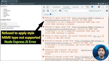 How to Fix Refused to apply style MIME type not supported Express JS Error