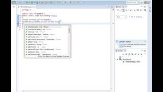 A simple program on Thread name and Thread sleep in java (tamil)