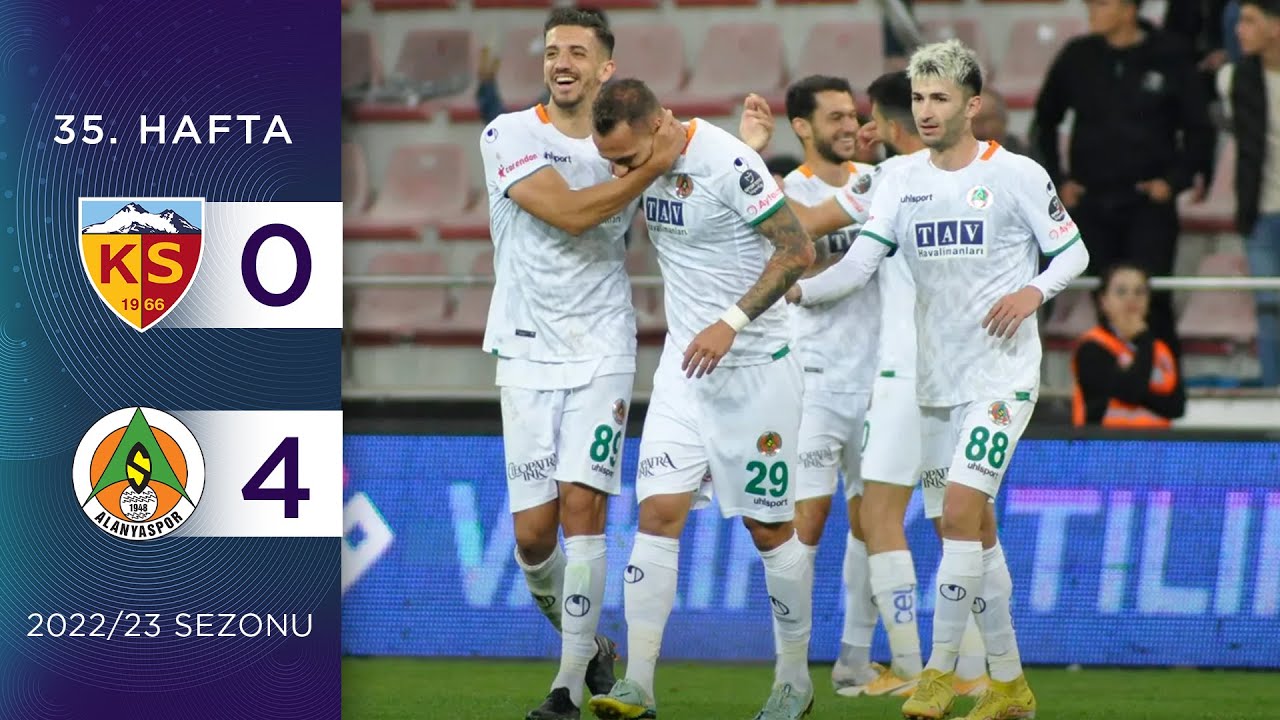 2022-2023 Süper Lig KAYSERİSPOR - ALANYASPOR 0-4 Maç Özeti