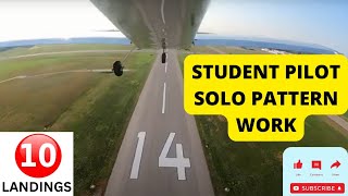 Student Pilot | Solo Pattern Work | 10 Landings | Full Video with Comms | N321BT | RV Lightsport