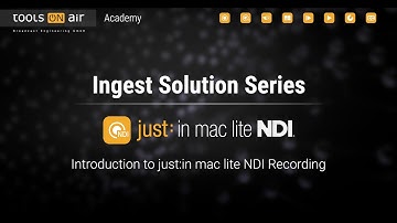 just:in mac lite NDI 6.x - Powerful and dedicated NDI® multichannel recording solution for macOS
