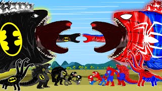 SPIDER MAN BLOOP Vs BATMAN EL GRAN MAJA Vs JULIA, DINOSAURS T-REX: Sea Monsters Size Comparison