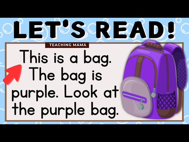 LET'S READ! | PRACTICE READING ENGLISH | KIDS LEARNING VIDEO | LEARN TO READ | TEACHING MAMA class=