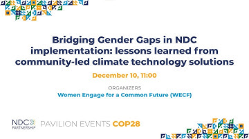 COP28: Bridging Gender Gaps in NDC implementation: lessons learned from community-led climate tec...