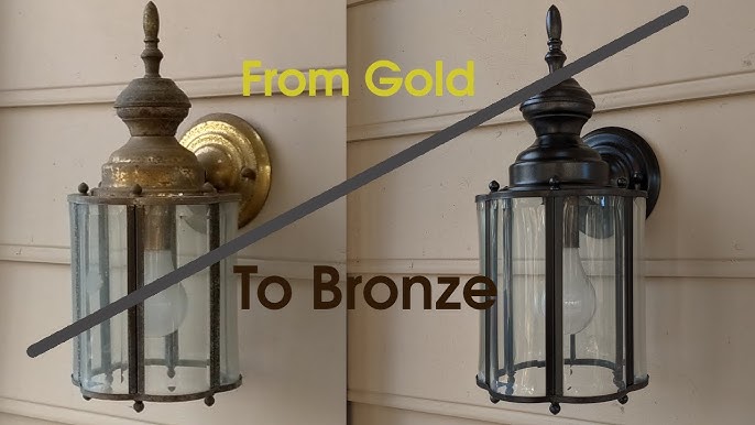 Painting Over Brass with Rustoleum Oil-Rubbed Bronze Paint {a tutorial}