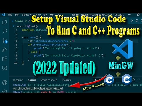 How to configure visual studio code for c and c++ programs  [updated 2022] - installation  of mingw