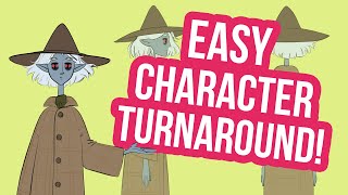 How To Draw A CHARACTER TURNAROUND Easily + Tips!