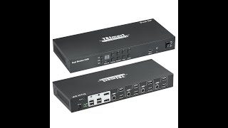 [TESmart] Dual Monitor KVM Switch/ 4 DisplayPort PCs + 2 DisplayPort Monitors· Unboxing video