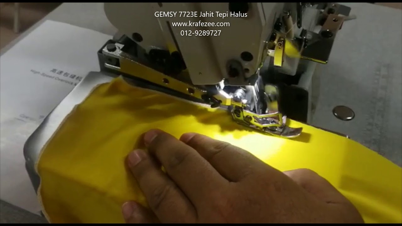 Mesin Jahit Tepi Halus Gemsy 7723e Youtube