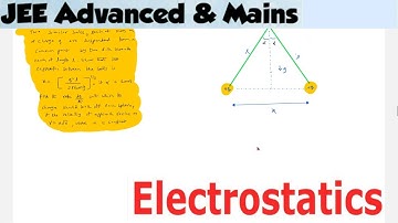 13) Physics | Electrostatics JEE Adv |Two identical charged spheres suspended from a common point by