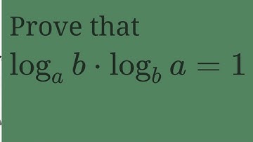 Prove that loga(b)*logb(a)=1