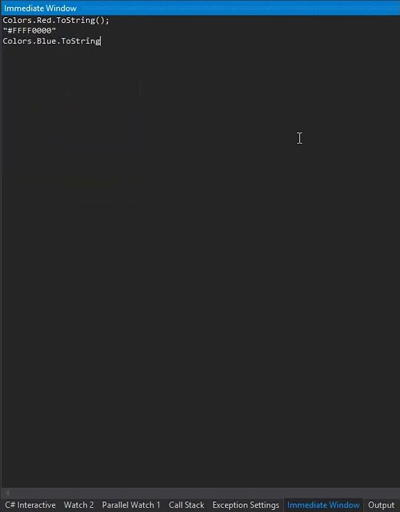Microsoft Visual Studio Immediate Window - YouTube