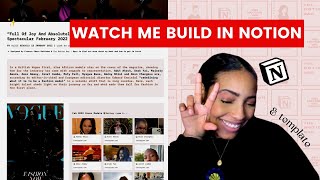 WATCH ME BUILD A 'TEAM PROFILE' NOTION TEMPLATE - Inspired by British Vogue Feb 2022 Black Models