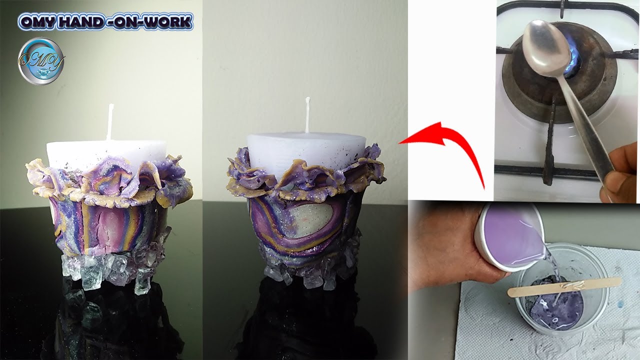 How to Make Concrete Geode Candles - Made By Barb