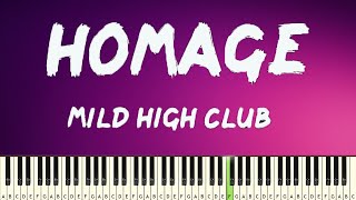 Video thumbnail of "Mild High Club - Homage (Popular OnTikTok) - EASY PIANO TUTORIAL"