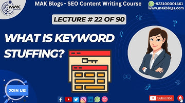 What is Keyword Stuffing? | MAK Blogs #makblogs #seocontentwritingcourse #seocontentwriting #seo