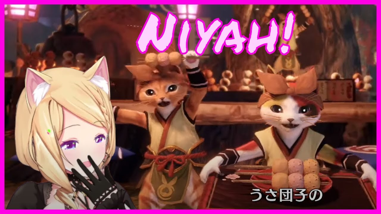 Akirose embraces the Nyah with her Cat friends