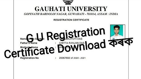 How to Download Gauhati University Registeration Certificate || in just 2 minutes ✌️