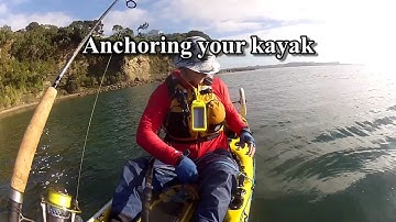How to anchor your kayak when fishing using a running rig