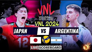 JAPAN vs ARGENTINA Live Score Update Today Match VNL 2024 FIVB VOLLEYBALL MEN'S NATIONS LEAGUE