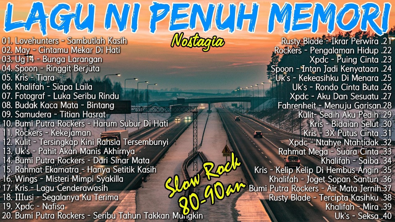 Koleksi Lagu Rock Kapak Melayu 80-90an - Lagu Jiwang Slow Rock Legenda