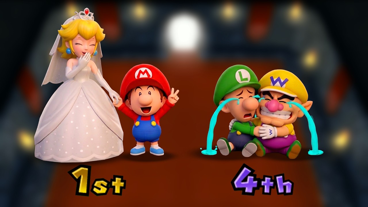 【마리오 파티 9】 미니게임 대결! 피치 VS 마리오 VS 루이지 VS 와리오