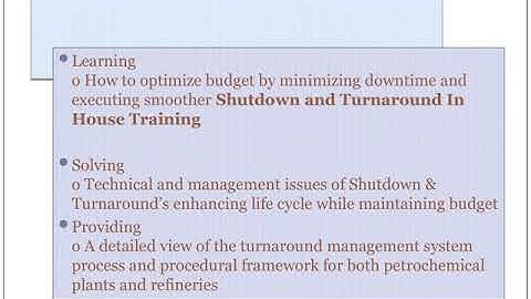 Shutdown & Turnaround Training