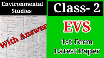 CLASS-2 EVS 1st Term Exam Sample Paper | Class-2 Environmental Studies