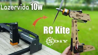 Laser engraver unboxing and testing -Lazervida 10w  - RC kite project │S-DiY