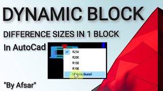 How to make Dynamic block | multi sizes in 1 Block in Autocad. | Learn Autocad command Step by step.