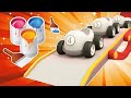 Coloriage des petites voitures avec les véhicules d'assistance : Dessin animé pour enfants