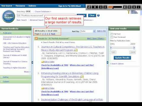 ERIC (EBSCO 2.0) Thesaurus Tutorial