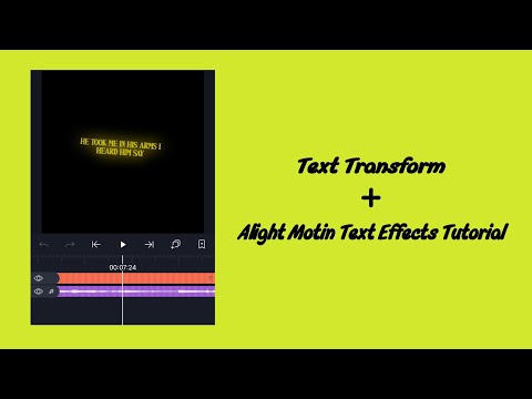 HOW TO TRANDING TEXT EFFECT TUTORIAL '' text transform edit '' ALIGHT MOTION