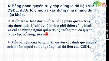 K12 Bài 13 Bảo mật thông tin trong các hệ CSDL