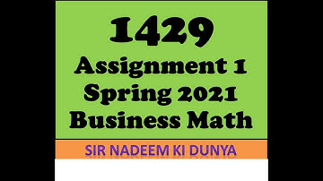 1429 Solved assignment 1 of Spring 2021