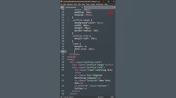 Profile Card | HTML CSS #shorts