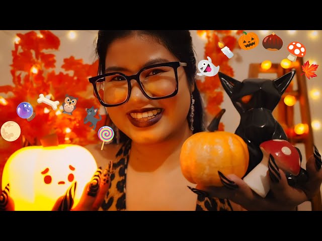 ASMR Fall Emoji Challenge🍁 (Layered Sounds, Mouth Sounds, Long Nail Tapping & Scratching) 