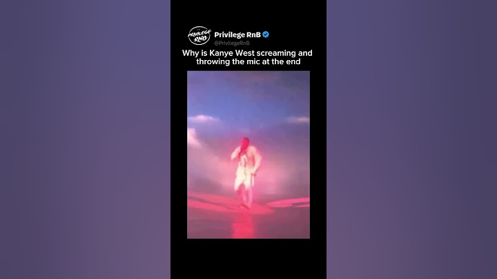 Why is Kanye West screaming and throwing the mic at the end