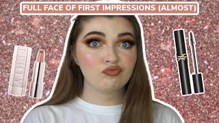 FULL FACE OF FIRST IMPRESSIONS!⭐️ INCLUDING FENTY BEAUTY, KVD BEAUTY \& YSL!✨