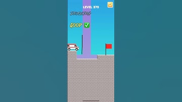 draw bridge puzzle game play level 370🚘 #gaming #drawing #Shorts