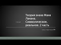 Д.А. Узланер. Лекция 3.2. "Теория знака Жака Лакана. Символическое, реальное"