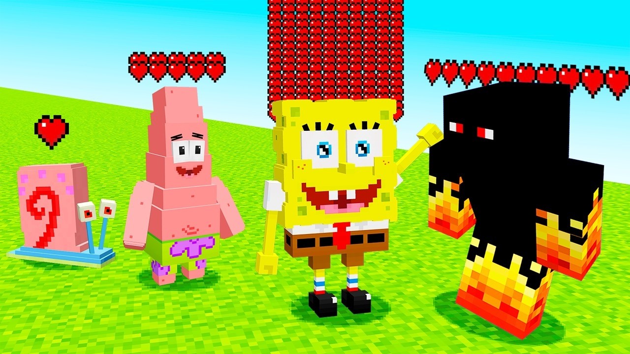 Welcher Jeder SpongeBob Schwammkopf Charakter ist in Minecraft UNSTERBLICH?