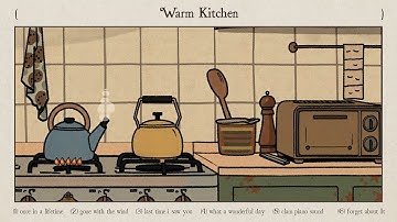 cooking in warm kitchen with soft jazz playlist for relaxing