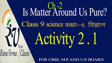 activity 2.1 class 9 science, is matter around us pure ?