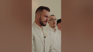 Groom Cries Once He Sees His Bride Coming 🥺🤍😭 #wedding #bride #weddingdress #emotional #crying
