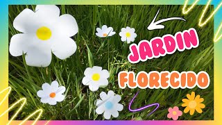 CÓMO RECORTAR FLORES DE PAPEL PARA EL JARDÍN  FACIL CON SEIS Y OCHO PETALOS